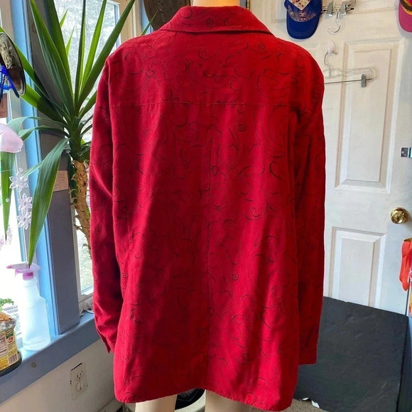 Sagharbor Thread Embroidery Button Down Shirt Women Plus Size 2X - Picture 5 of 7